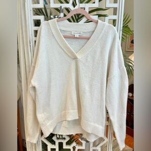 Treasure & Bond Cream V-Neck Sweater